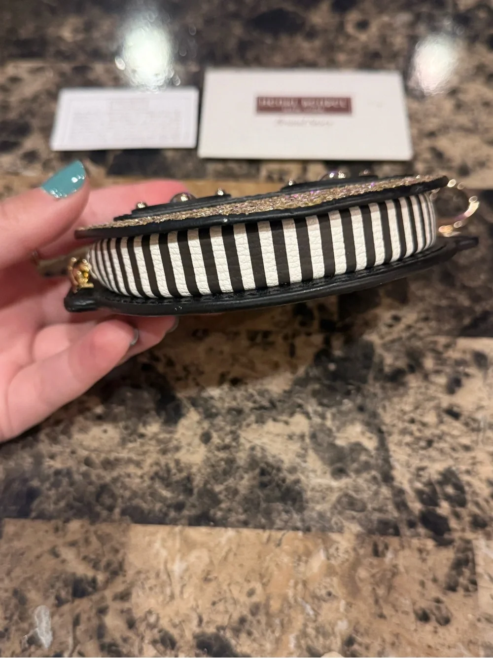 Henri Bendel Robot Gold Glitter 🤖 Coin Purse Bag Charm